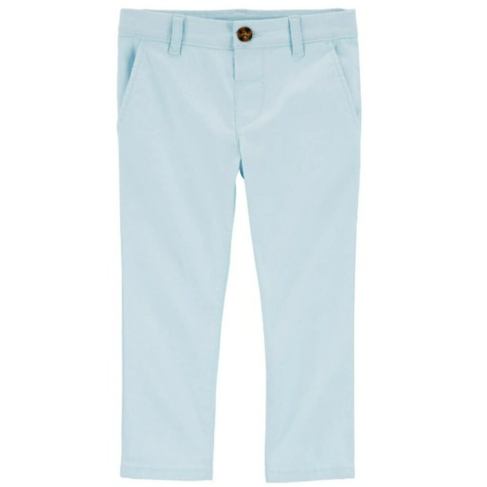 NWT. CARTER'S Boys Flat-Front Pants - Light Blue
